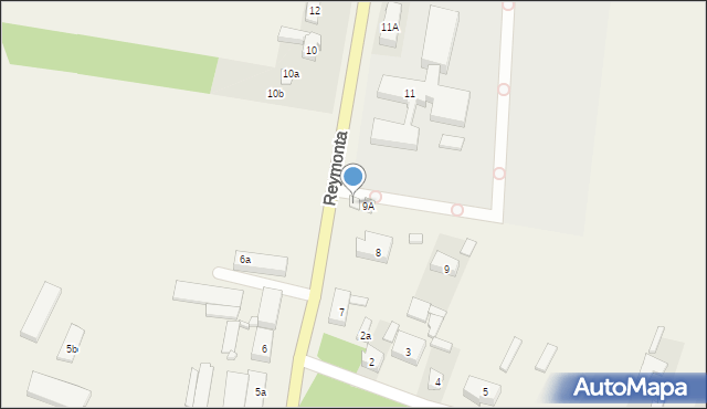 Będków, Reymonta Władysława, 9B, mapa Będków