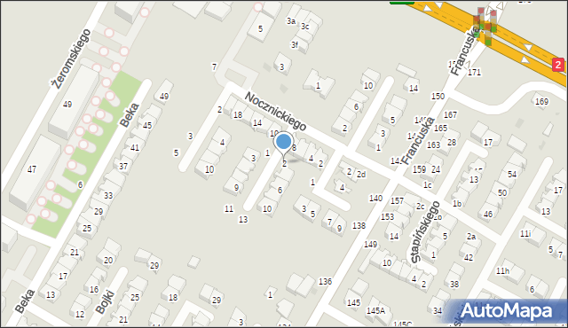 Biała Podlaska, Rewakowicza Henryka, 2, mapa Białej Podlaskiej