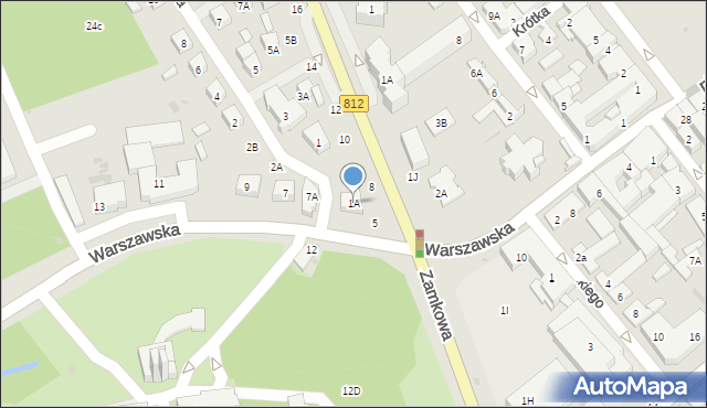 Biała Podlaska, Reymonta Władysława, 1A, mapa Białej Podlaskiej