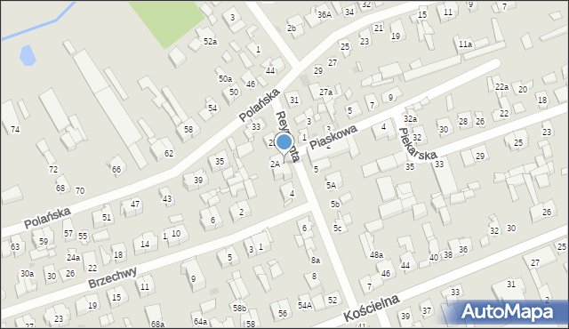 Białobrzegi, Reymonta Władysława, 2b, mapa Białobrzegi