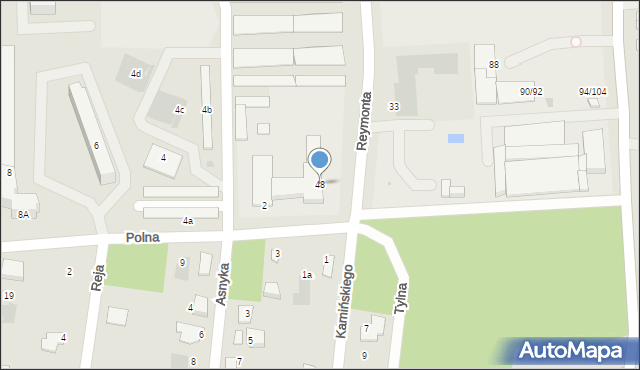 Białobrzegi, Reymonta Władysława, 48, mapa Białobrzegi