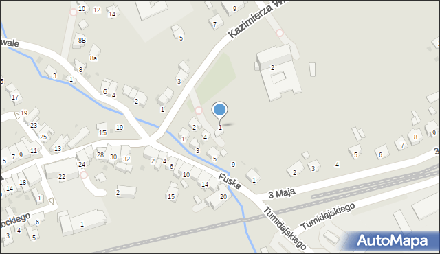 Biecz, Reformacka, 1, mapa Biecz