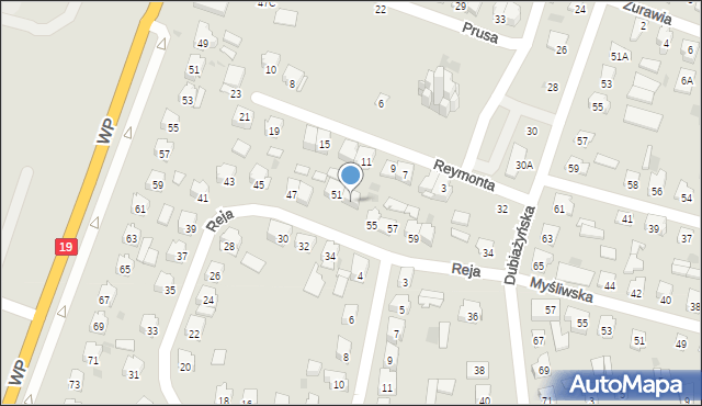 Bielsk Podlaski, Reja Mikołaja, 53, mapa Bielsk Podlaski