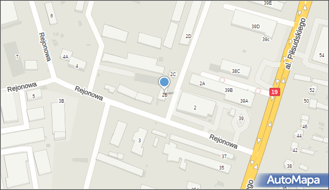 Bielsk Podlaski, Rejonowa, 2B, mapa Bielsk Podlaski