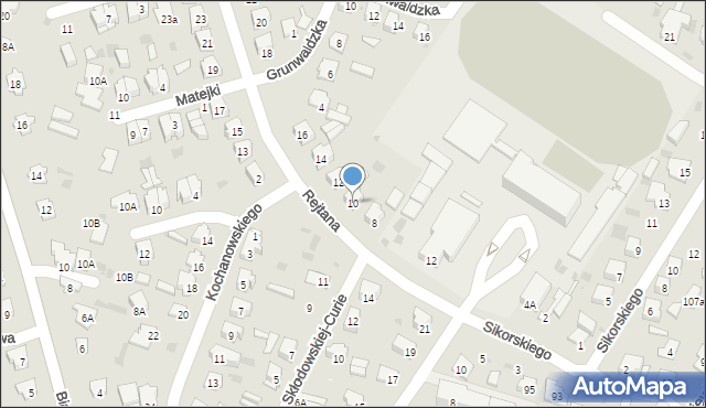 Bielsk Podlaski, Rejtana Tadeusza, 10, mapa Bielsk Podlaski