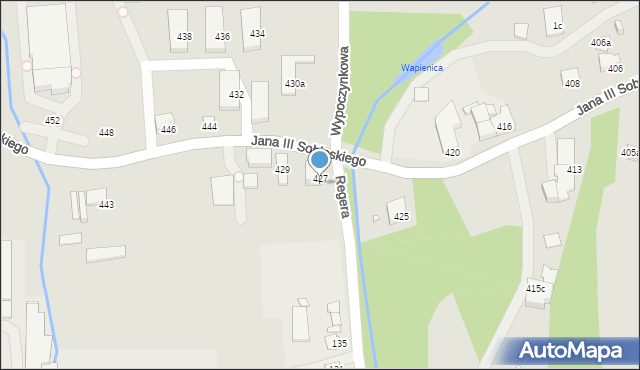 Bielsko-Biała, Regera Tadeusza, 145, mapa Bielsko-Białej