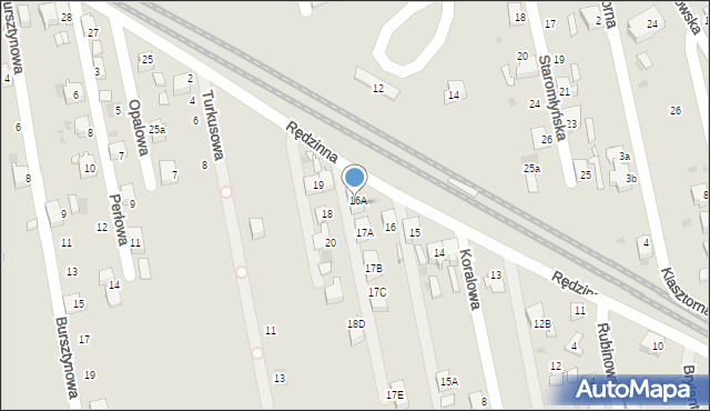 Bieruń, Rędzinna, 17, mapa Bieruń