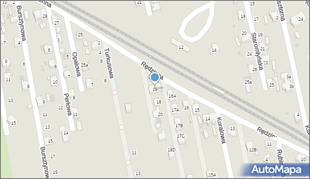 Bieruń, Rędzinna, 19, mapa Bieruń