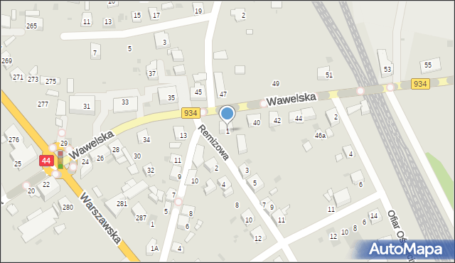 Bieruń, Remizowa, 1, mapa Bieruń