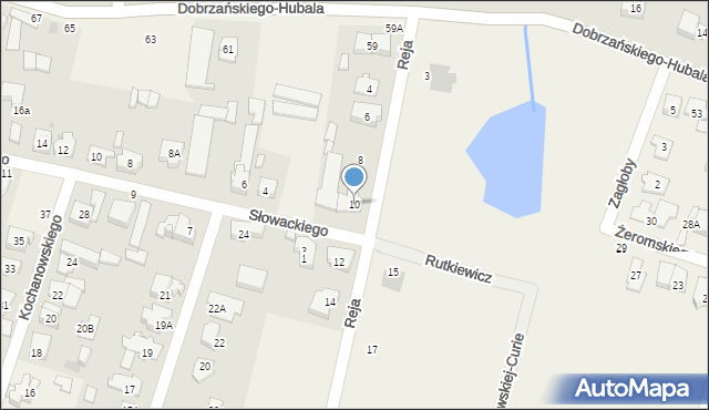 Blizne Jasińskiego, Reja Mikołaja, 10, mapa Blizne Jasińskiego