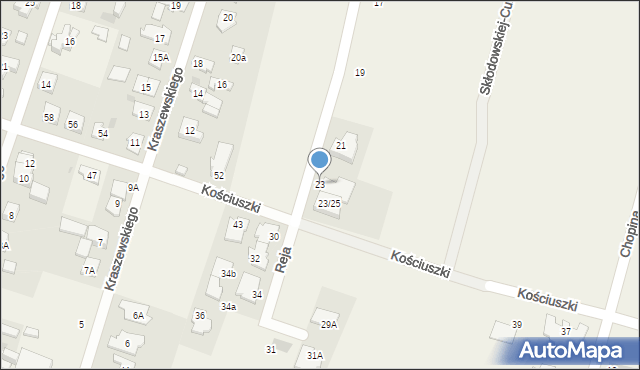 Blizne Jasińskiego, Reja Mikołaja, 23, mapa Blizne Jasińskiego