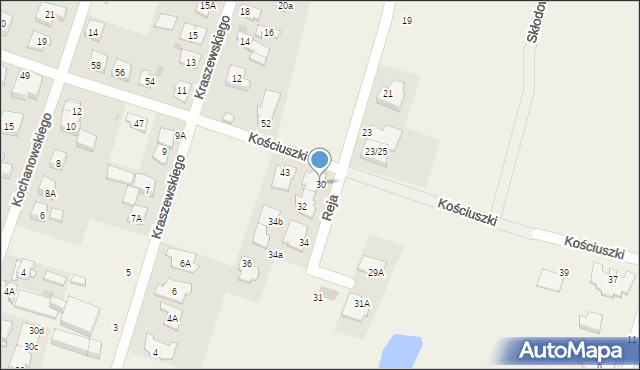 Blizne Jasińskiego, Reja Mikołaja, 30, mapa Blizne Jasińskiego