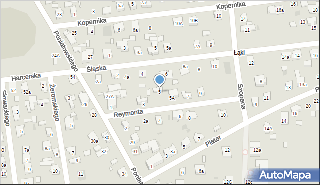 Błonie, Reymonta Władysława, 5, mapa Błonie