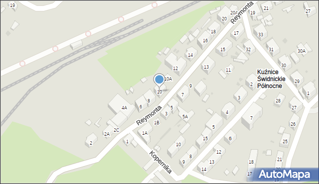 Boguszów-Gorce, Reymonta Władysława, 10, mapa Boguszów-Gorce