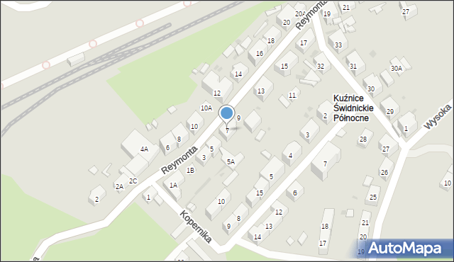 Boguszów-Gorce, Reymonta Władysława, 7, mapa Boguszów-Gorce