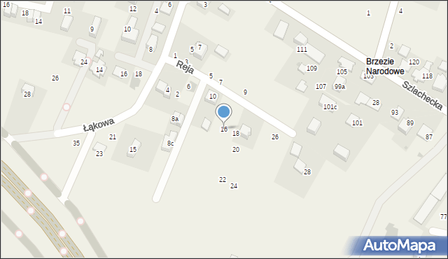 Brzezie, Reja Mikołaja, 16, mapa Brzezie