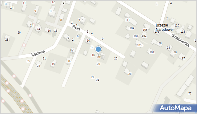 Brzezie, Reja Mikołaja, 18, mapa Brzezie