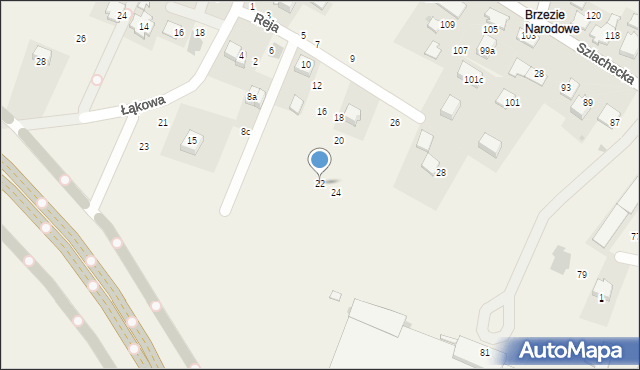 Brzezie, Reja Mikołaja, 22, mapa Brzezie