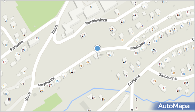 Brzozów, Reymonta Władysława, 7, mapa Brzozów