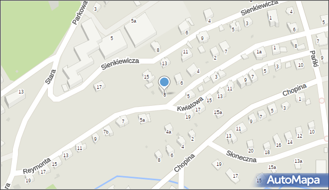 Brzozów, Reymonta Władysława, 8, mapa Brzozów