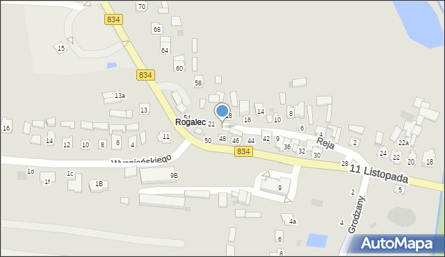 Bychawa, Reja Mikołaja, 19, mapa Bychawa