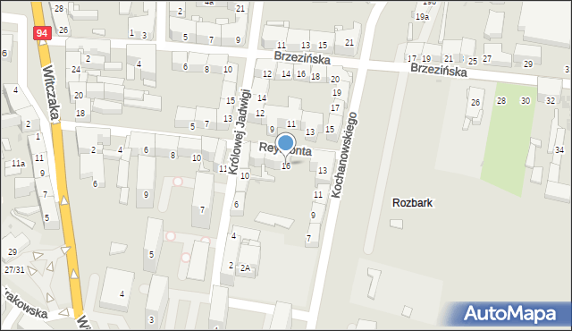 Bytom, Reymonta Władysława, 16, mapa Bytomia