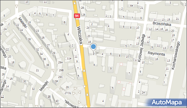 Bytom, Reymonta Władysława, 2, mapa Bytomia