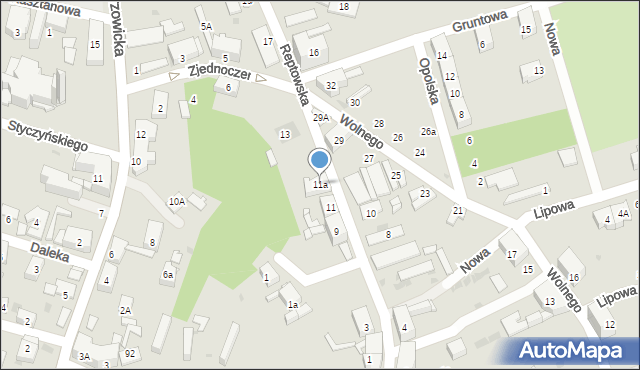 Bytom, Reptowska, 11a, mapa Bytomia