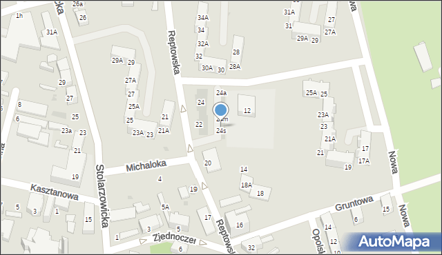 Bytom, Reptowska, 24r, mapa Bytomia