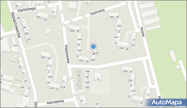 Bytom, Reptowska, 28, mapa Bytomia