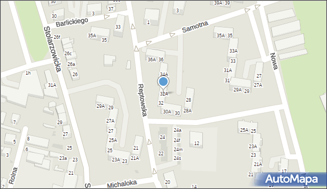 Bytom, Reptowska, 32A, mapa Bytomia