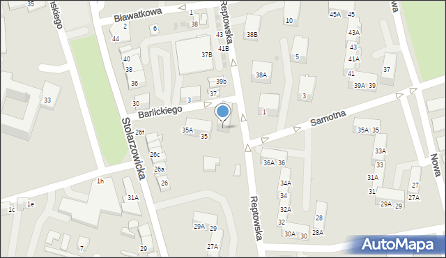 Bytom, Reptowska, 33A, mapa Bytomia