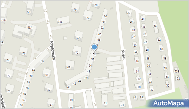 Bytom, Reptowska, 54, mapa Bytomia