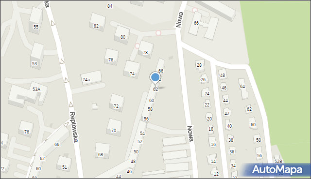 Bytom, Reptowska, 62, mapa Bytomia