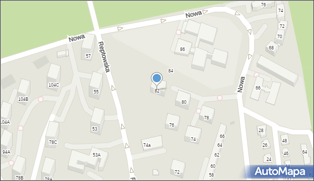 Bytom, Reptowska, 82, mapa Bytomia