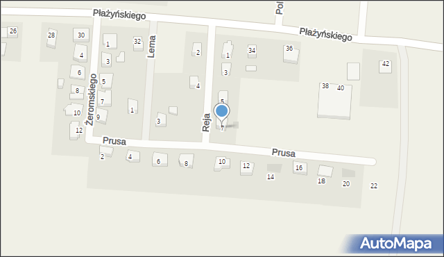 Cedry Wielkie, Reja Mikołaja, 7, mapa Cedry Wielkie