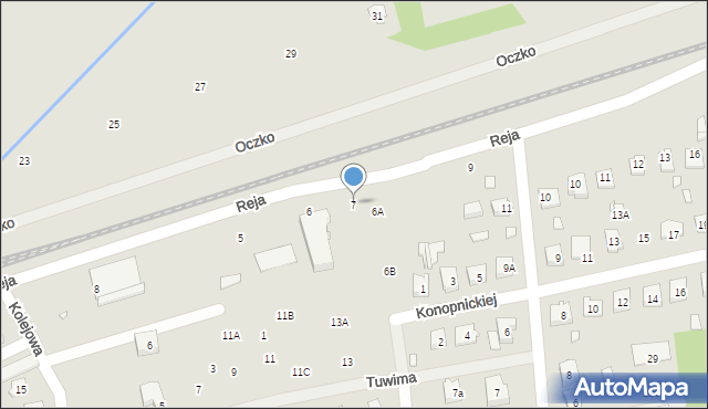 Cegłów, Reja Mikołaja, 7, mapa Cegłów