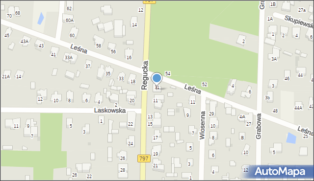 Celestynów, Regucka, 31, mapa Celestynów