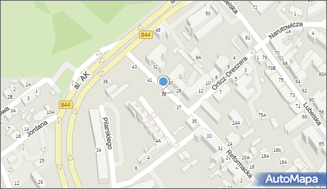 Chełm, Reformacka, 39, mapa Chełma