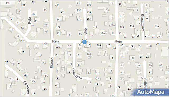 Chełm, Reja Mikołaja, 14A, mapa Chełma