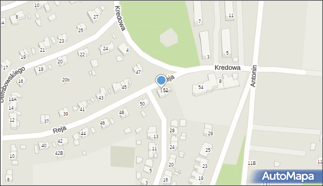 Chełm, Reja Mikołaja, 52A, mapa Chełma