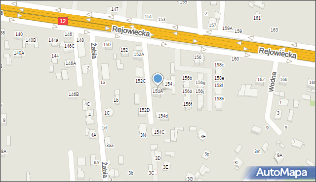 Chełm, Rejowiecka, 154A, mapa Chełma