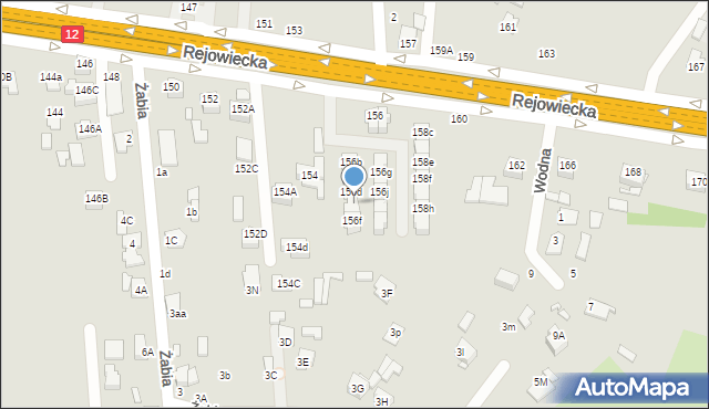 Chełm, Rejowiecka, 156e, mapa Chełma