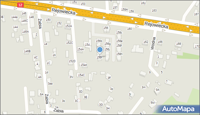 Chełm, Rejowiecka, 156f, mapa Chełma