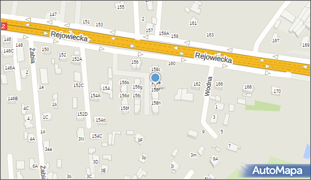 Chełm, Rejowiecka, 158f, mapa Chełma
