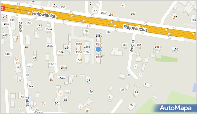 Chełm, Rejowiecka, 158h, mapa Chełma