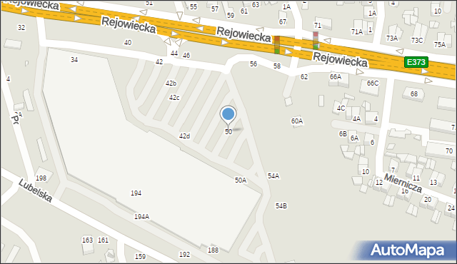 Chełm, Rejowiecka, 50, mapa Chełma
