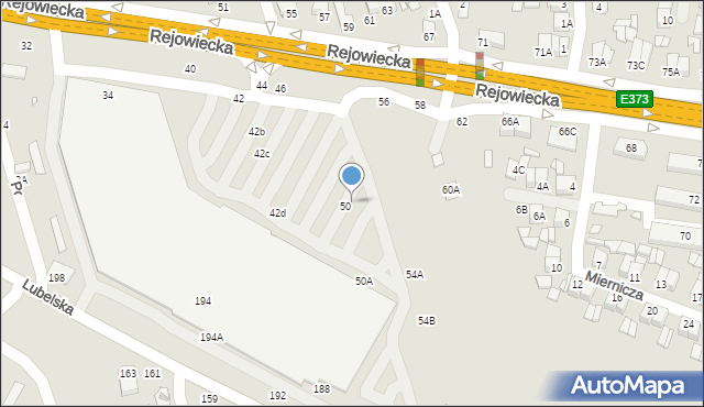 Chełm, Rejowiecka, 52, mapa Chełma