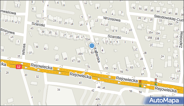Chełm, Rejowiecka, 53, mapa Chełma
