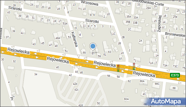 Chełm, Rejowiecka, 57, mapa Chełma